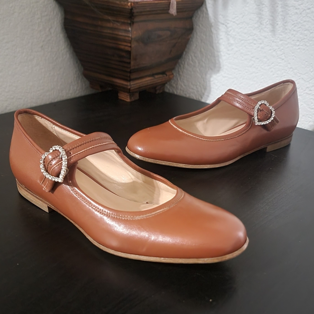 Brother Vellies Picnic Mary Jane Ballet Flats in eartha